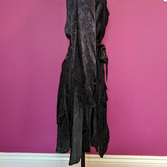 Guess Eco Doha Wrap Dress XS Jet Black - Picture 5 of 14